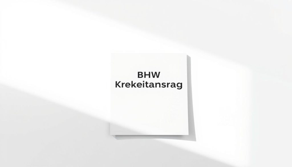 BHW Kreditantrag